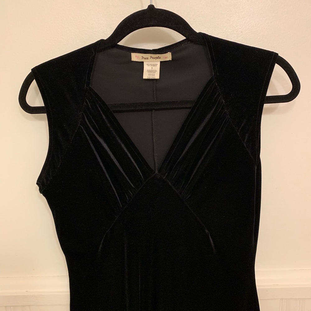 EUC Free People Black Velvet Dress